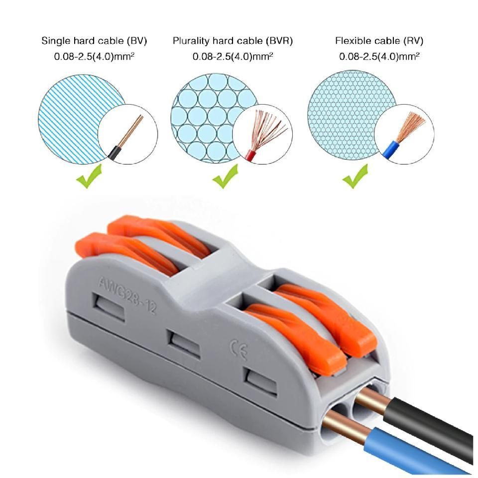Reusable Fast Electrical Wire Cable Connectors