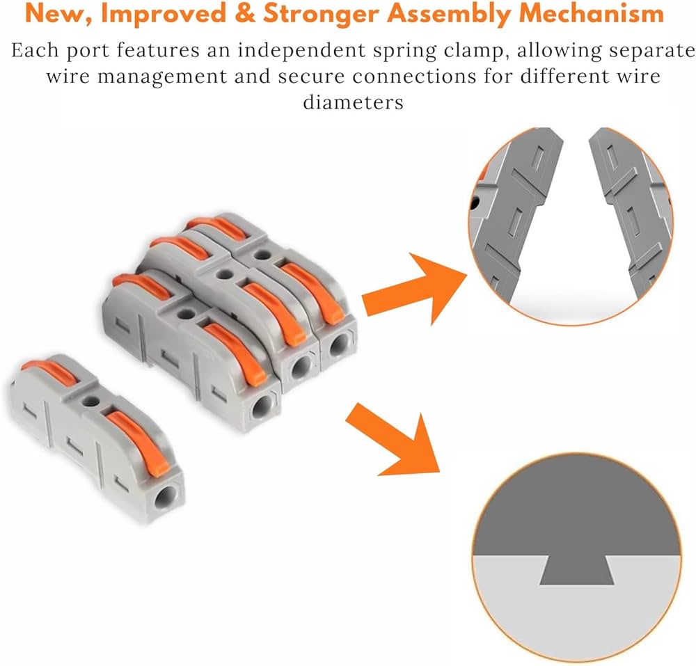 Reusable Fast Electrical Wire Cable Connectors